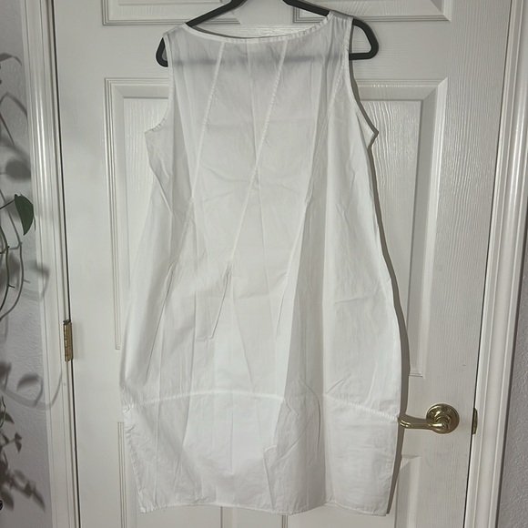 Luukaa White Tulip Sleeveless Dress 100% Cotton, Sz 8 - Picture 6 of 6
